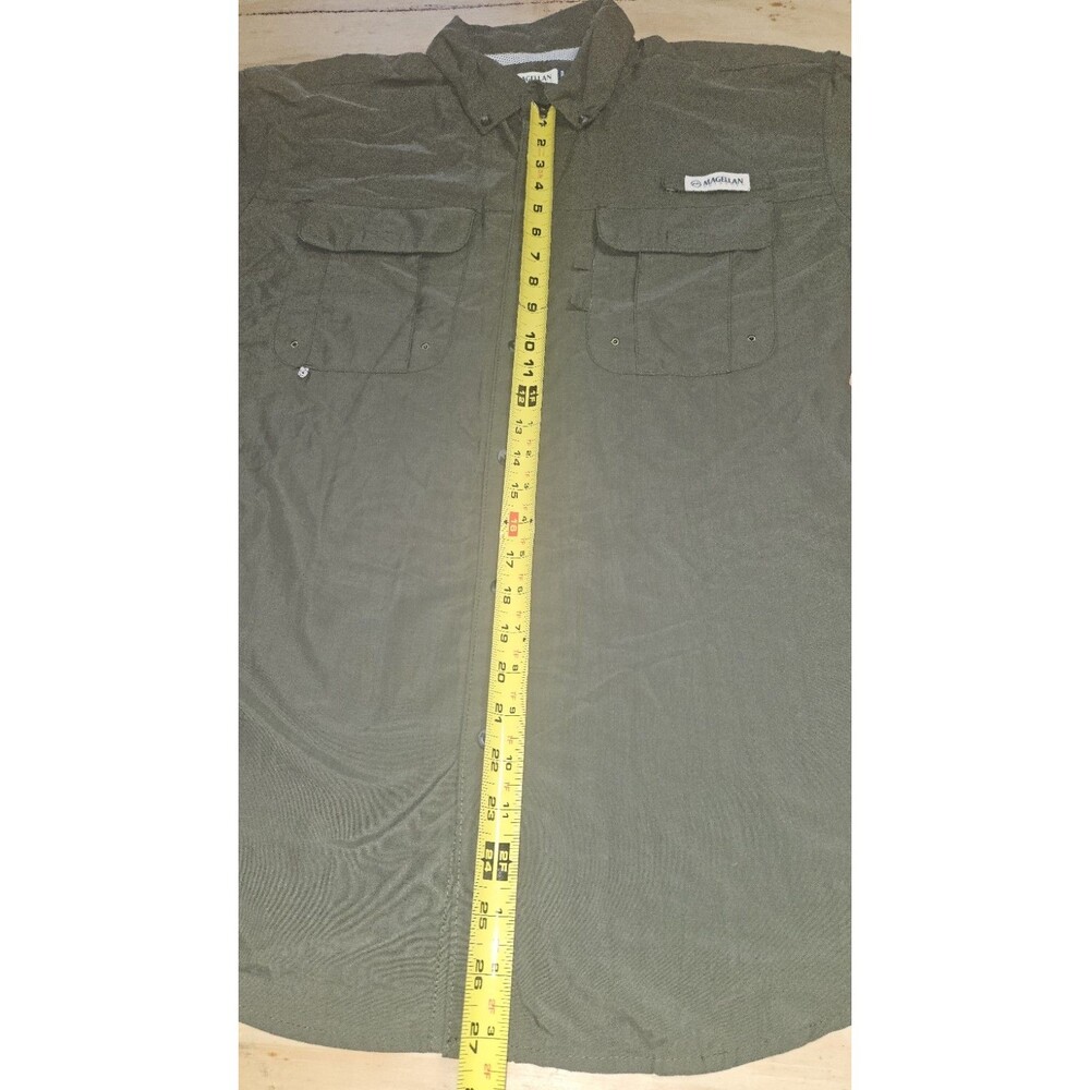 NEW Magellan Outdoors OLIVE Fishing Shirt Mens Medium M vented LAGUNA MADRE - Picture 10 of 12